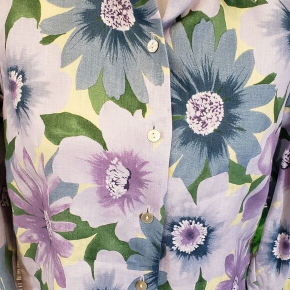 Andrea Vaccaro 100% linen shirt Size  ps - Picture 4 of 5